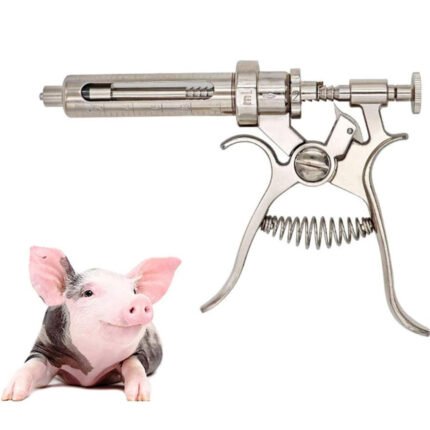 Jeringa pistola de acero inoxidable para animales de granja 10 ml